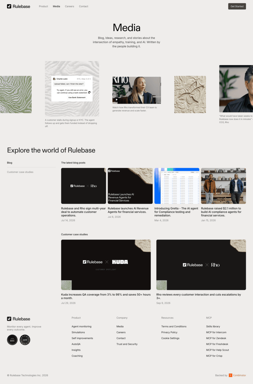 Rulebase blog website preview