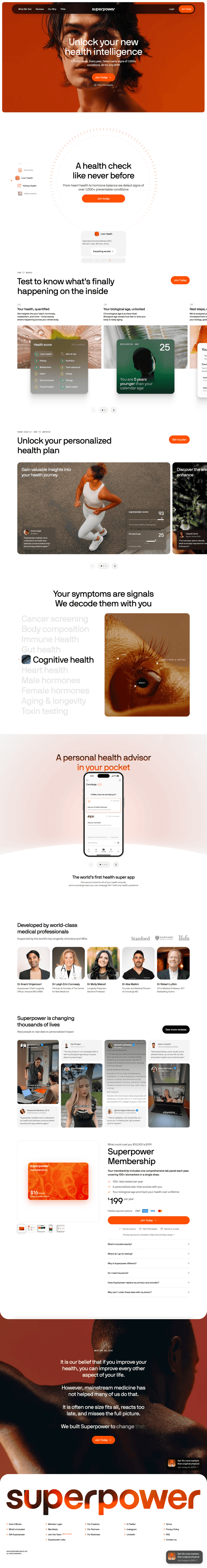 Superpower landing page website preview