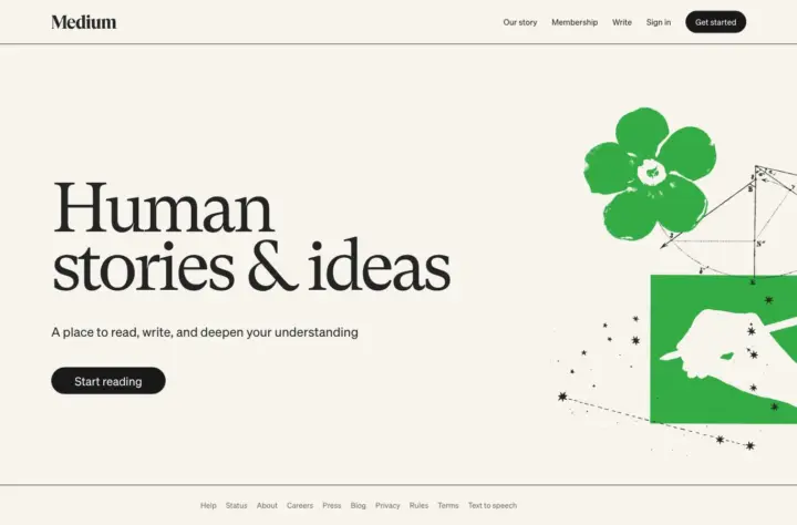 Medium website screenshot from Style Library